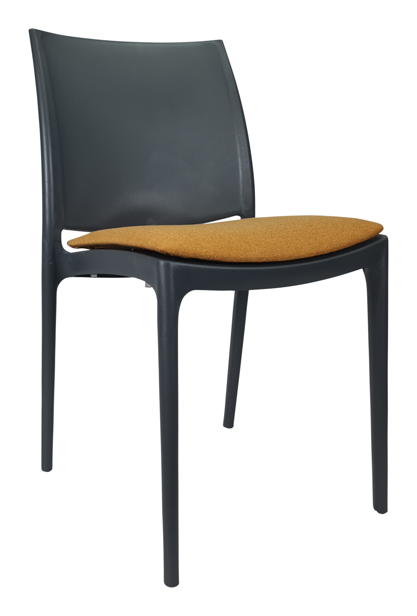 Siesta Maya Chair - Anthracite with Orange Fabric Cushion