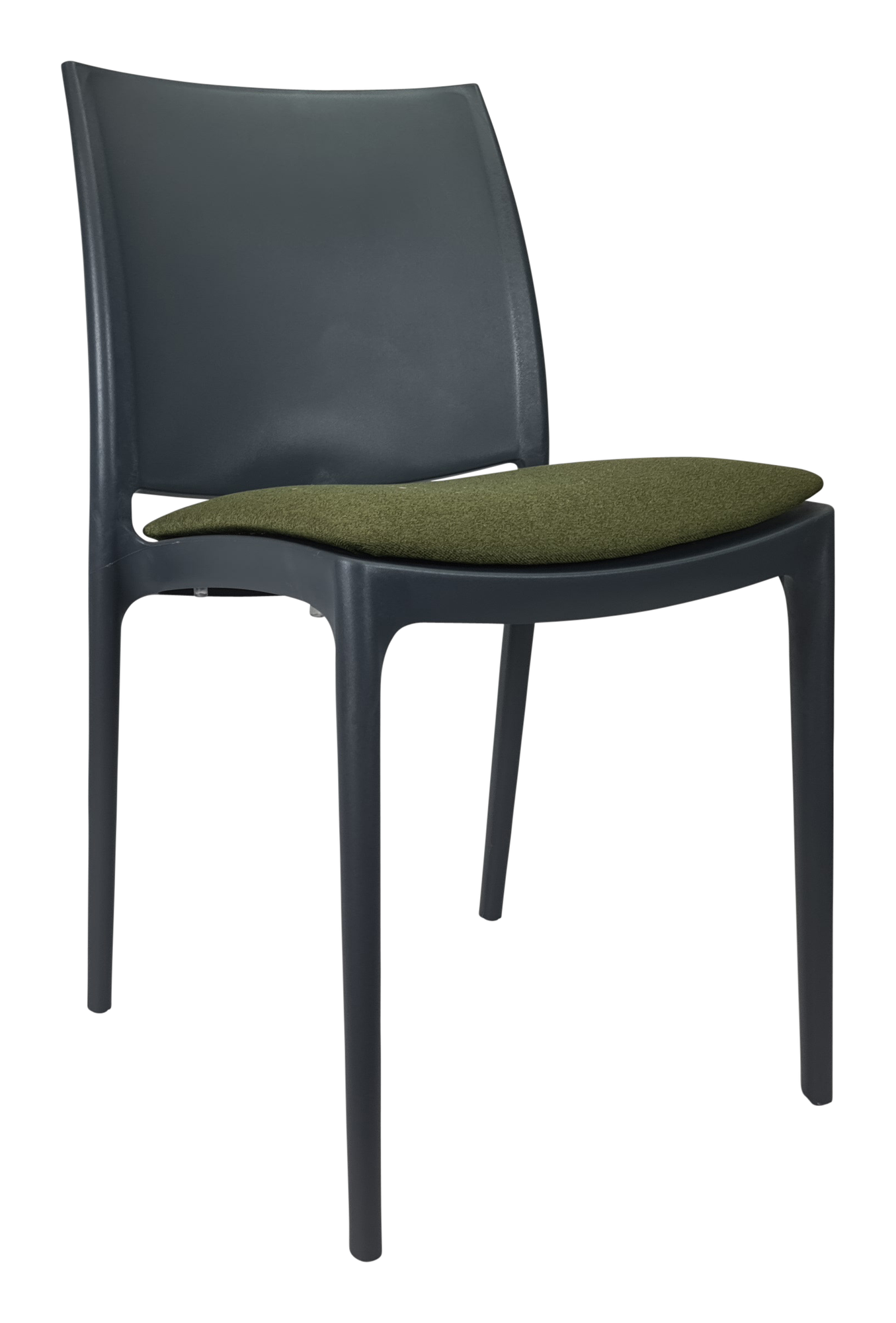 Siesta Maya Chair - Anthracite with Olive Green Fabric Cushion