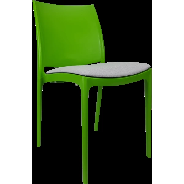 Siesta Maya Chair - Green with Light Grey Fabric Cushion