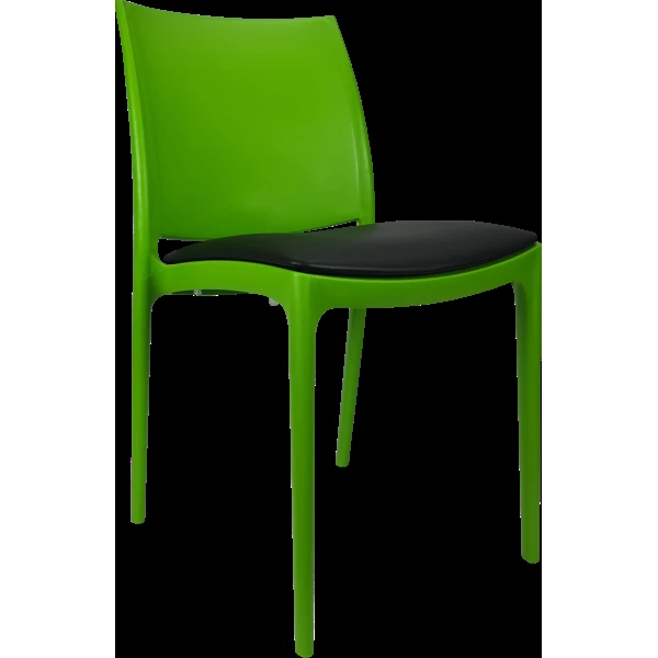 Siesta Maya Chair - Green with Black Vinyl Cushion