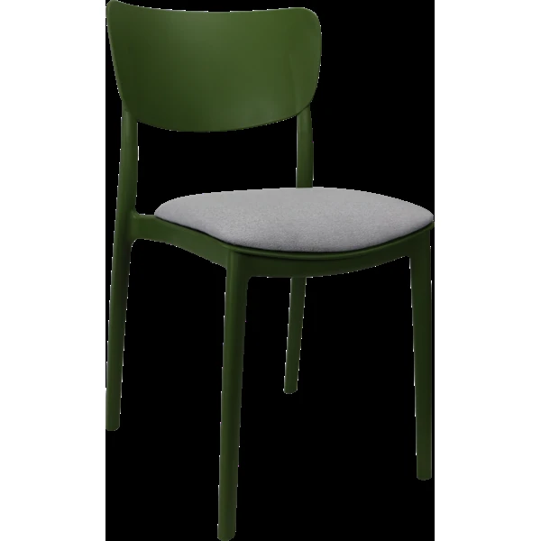 Siesta Monna Chair - Olive Green with Light Grey Fabric Cushion
