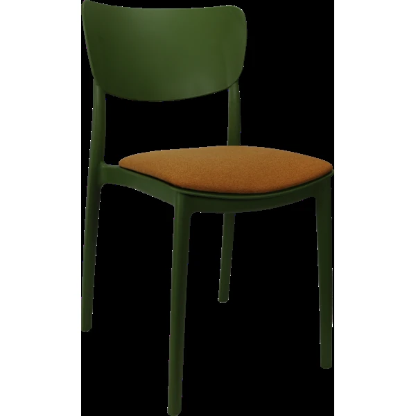 Siesta Monna Chair - Olive Green with Orange Fabric Cushion