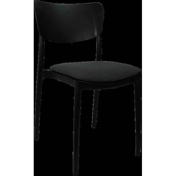 Siesta Monna Chair - Black with Anthracite Fabric Cushion