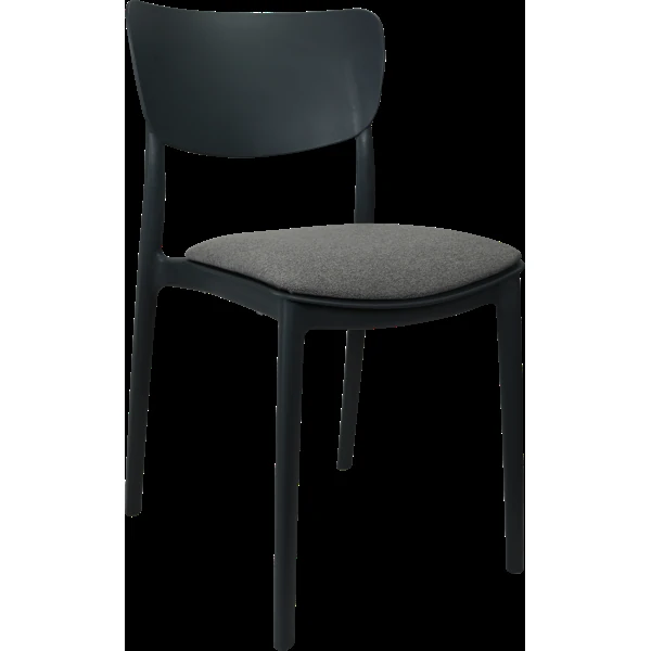 Siesta Monna Chair - Anthracite with Taupe Fabric Cushion