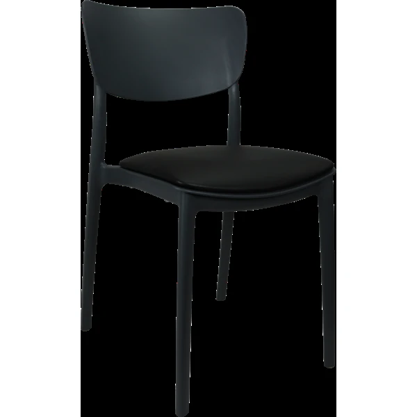 Siesta Monna Chair - Anthracite with Black Vinyl Cushion