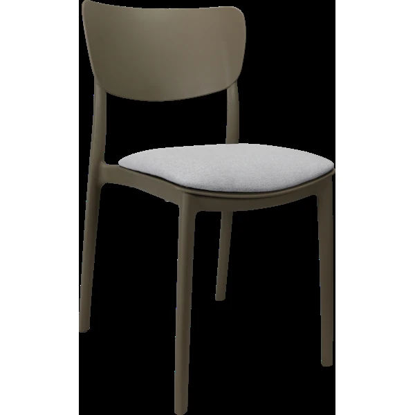 Siesta Monna Chair - Taupe with Light Grey Fabric Cushion