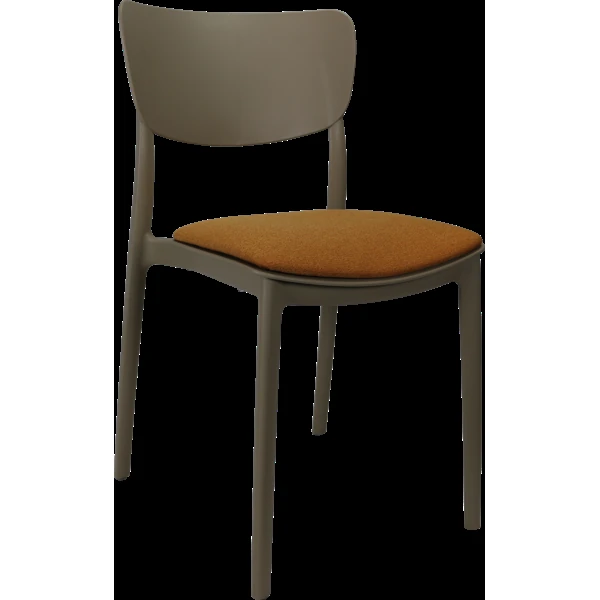 Siesta Monna Chair - Taupe with Orange Fabric Cushion