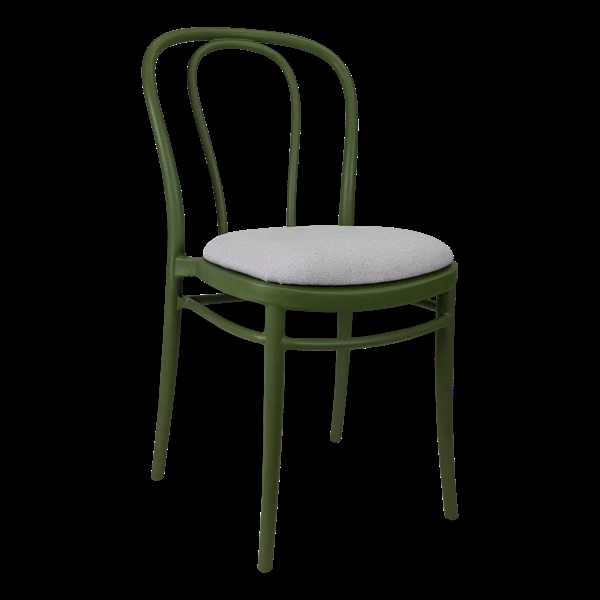 Siesta Victor Chair - Olive Green with Light Grey Fabric Cushion
