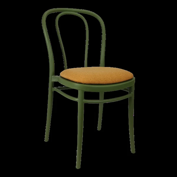 Siesta Victor Chair - Olive Green with Orange Fabric Cushion