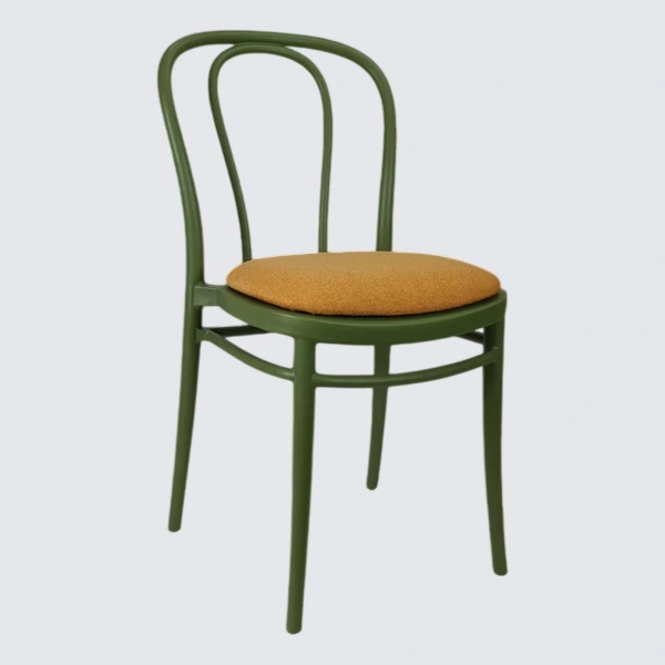 Siesta Victor Chair - Olive Green with Orange Fabric Cushion
