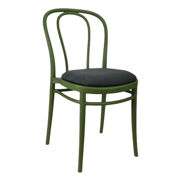 Siesta Victor Chair - Olive Green with Anthracite Fabric Cushion
