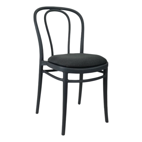 Siesta Victor Chair - Anthracite with Anthracite Fabric Cushion