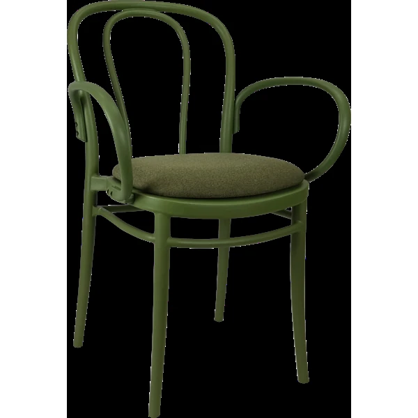 Siesta Victor XL Chair - Olive Green with Olive Green Fabric Cushion