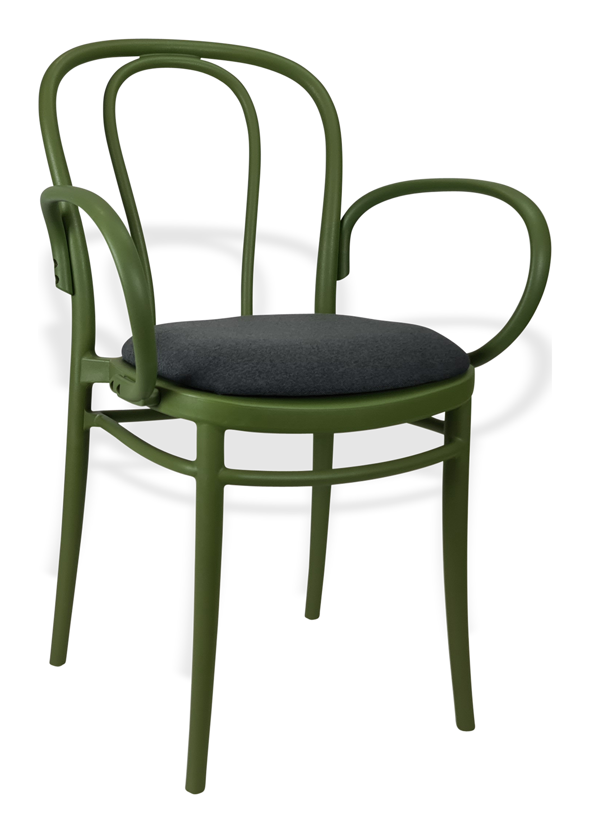 Siesta Victor XL Chair - Olive Green with Anthracite Fabric Cushion