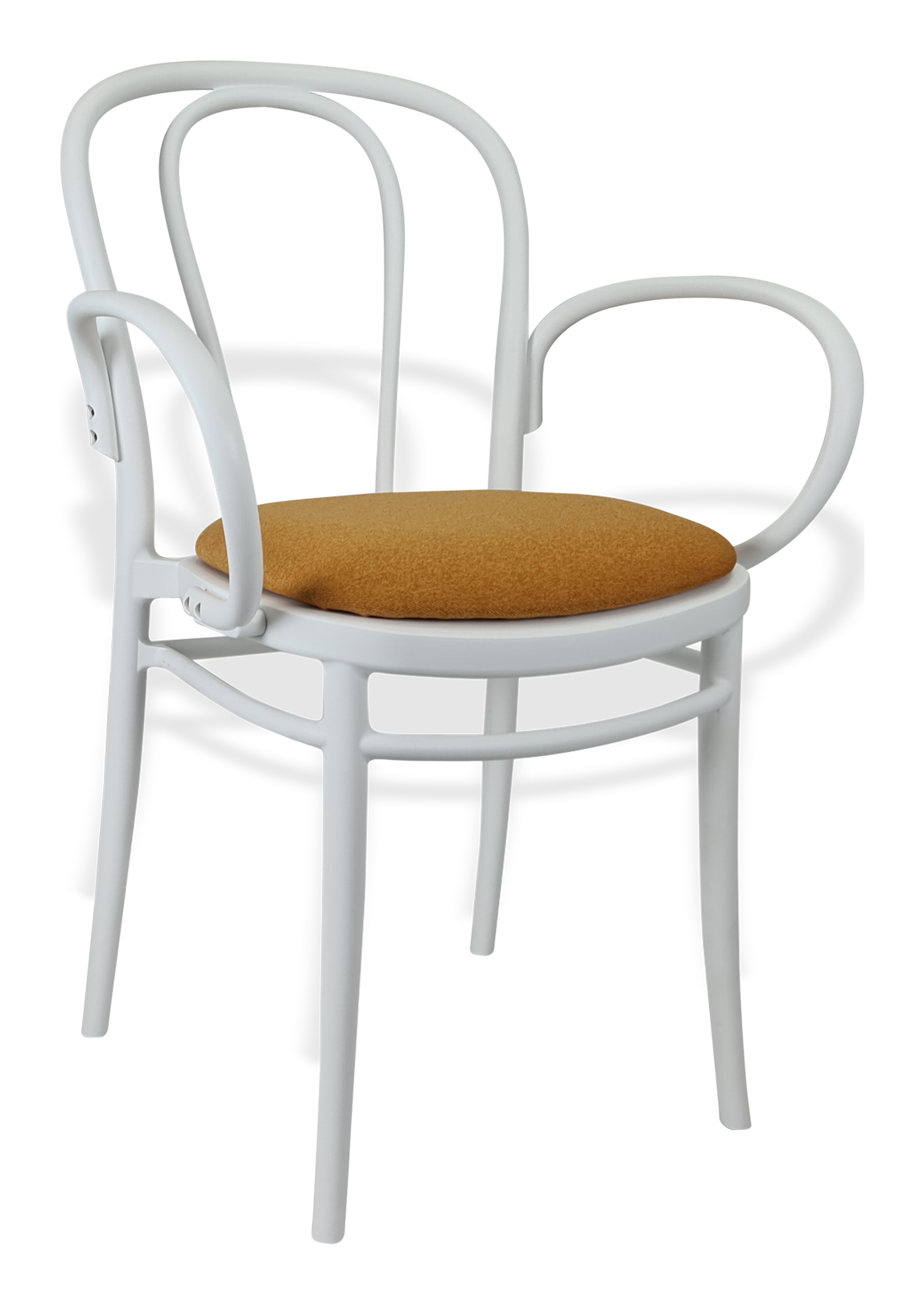 Siesta Victor XL Chair - White with Orange Fabric Cushion