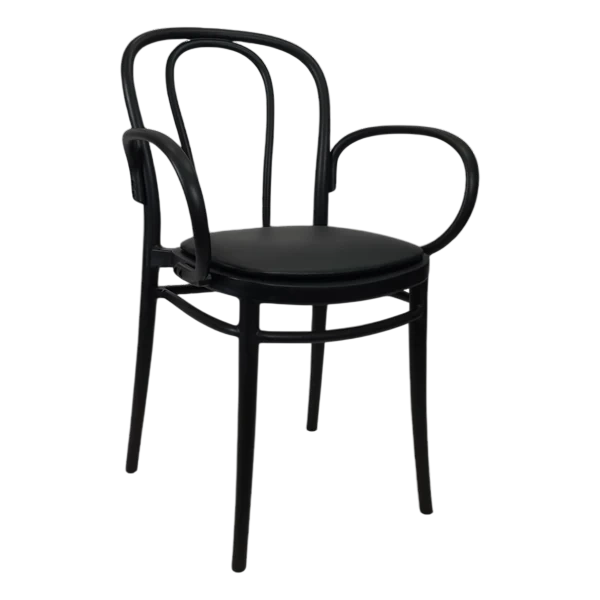Siesta Victor XL Chair - Black with Black Vinyl Cushion