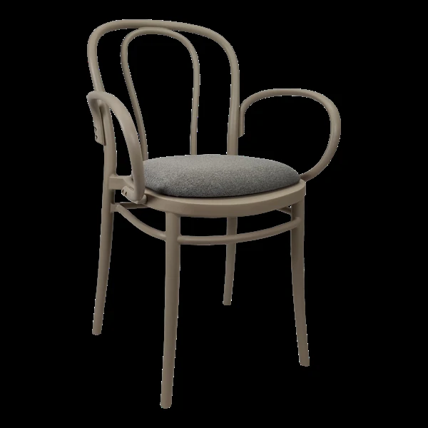 Siesta Victor XL Chair - Taupe with Taupe Fabric Cushion