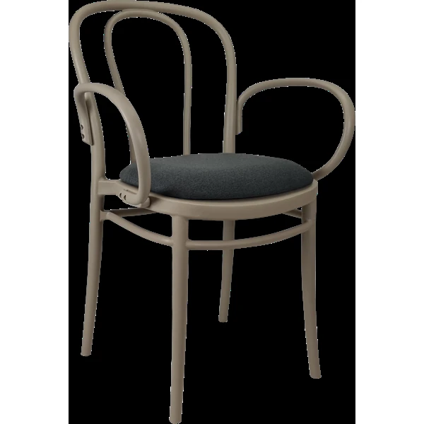 Siesta Victor XL Chair - Taupe with Anthracite Fabric Cushion