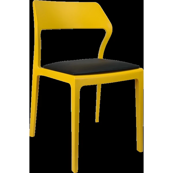 Siesta Snow Chair - Mango with Black Vinyl Cushion
