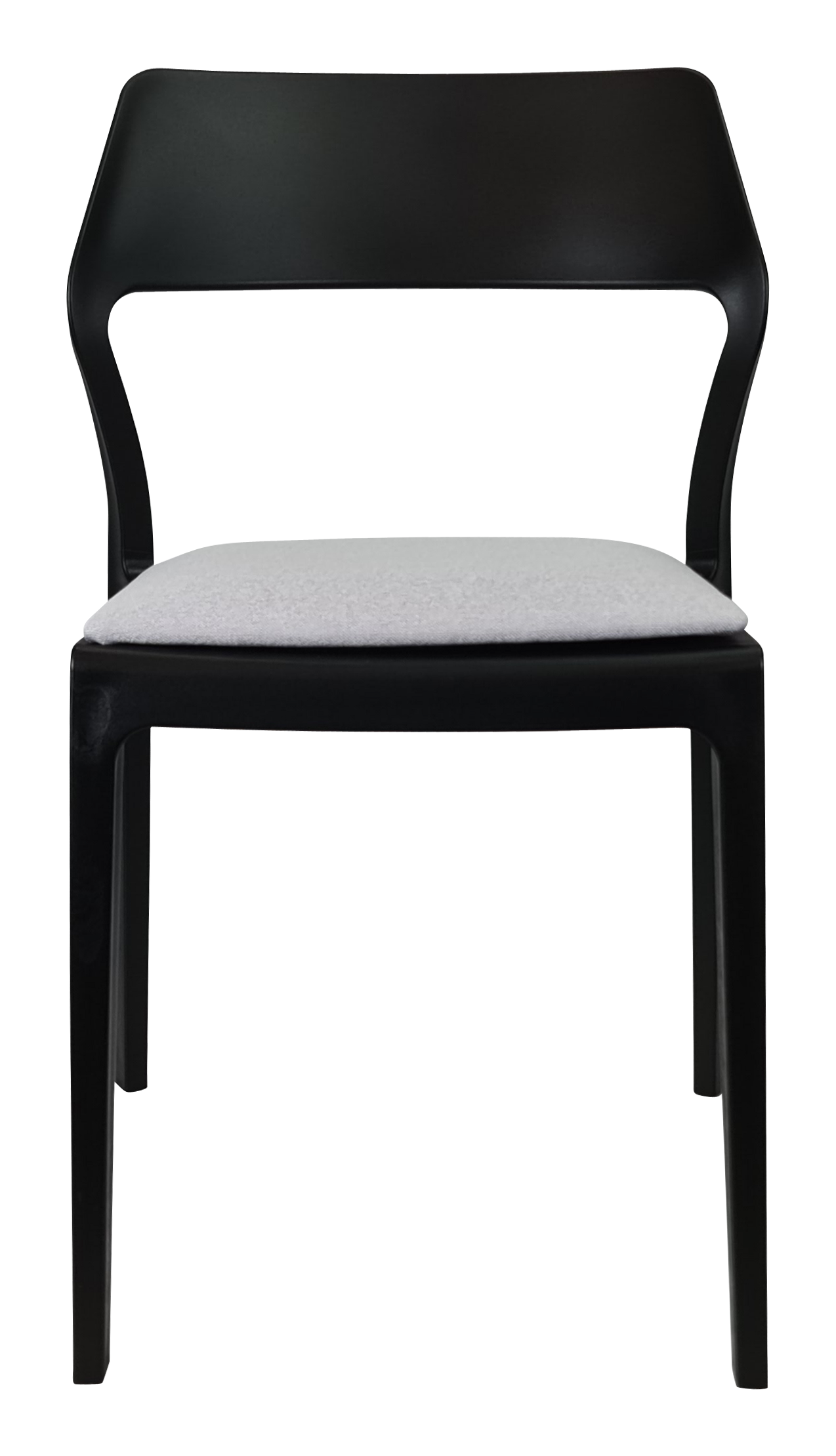Siesta Snow Chair - Black with Light Grey Fabric Cushion