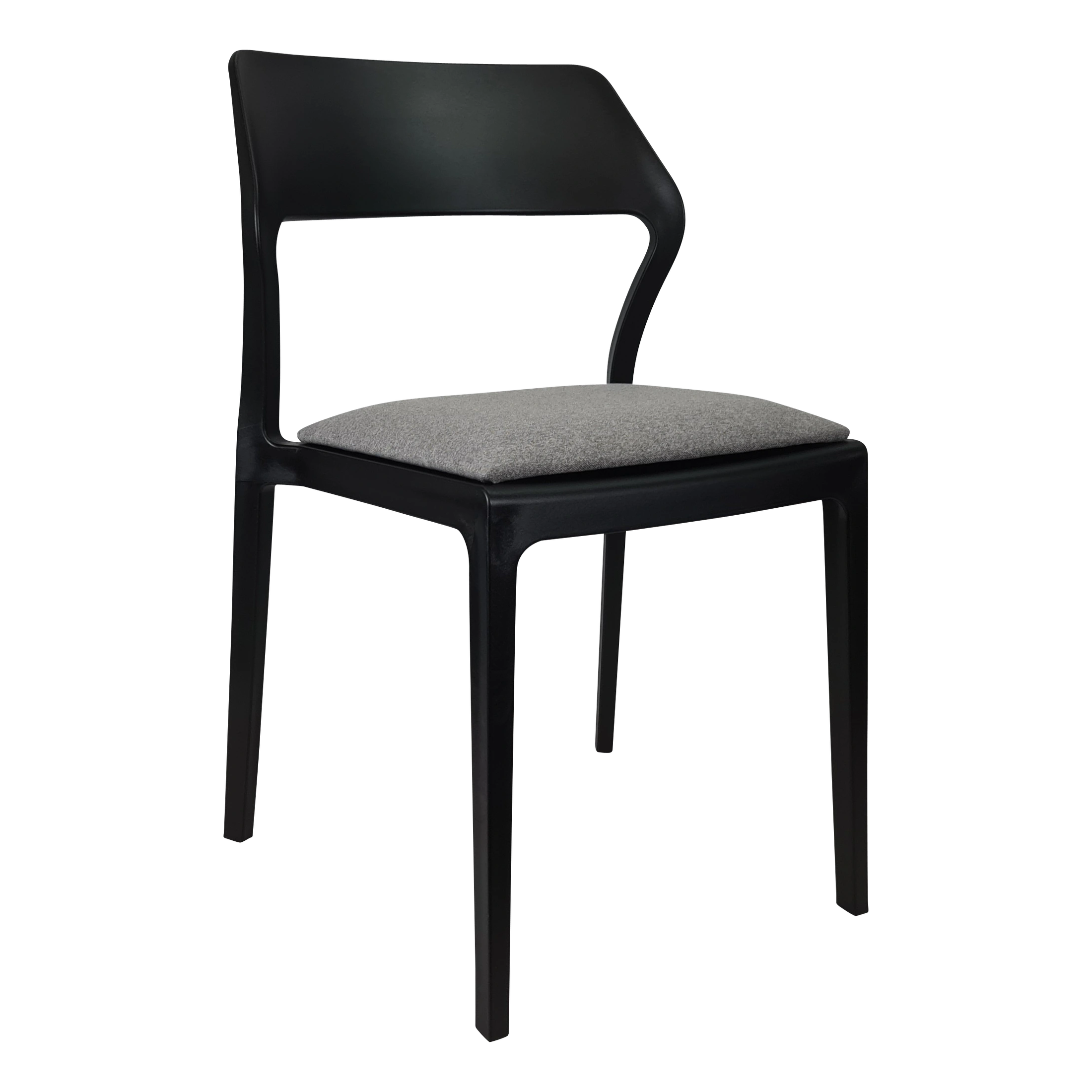 Siesta Snow Chair - Black with Taupe Fabric Cushion