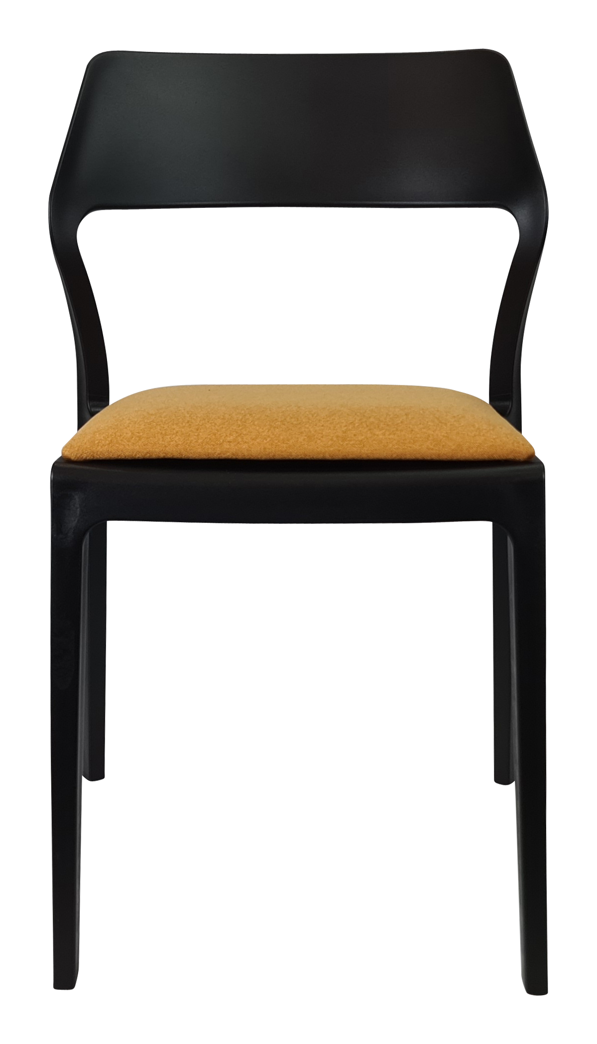 Siesta Snow Chair - Black with Orange Fabric Cushion