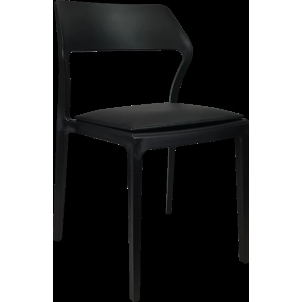 Siesta Snow Chair - Black with Black Vinyl Cushion