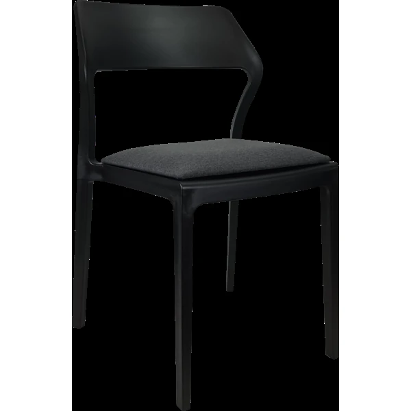Siesta Snow Chair - Black with Anthracite Fabric Cushion