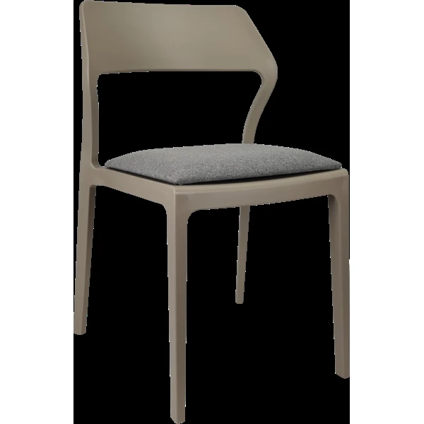 Siesta Snow Chair - Taupe with Taupe Fabric Cushion