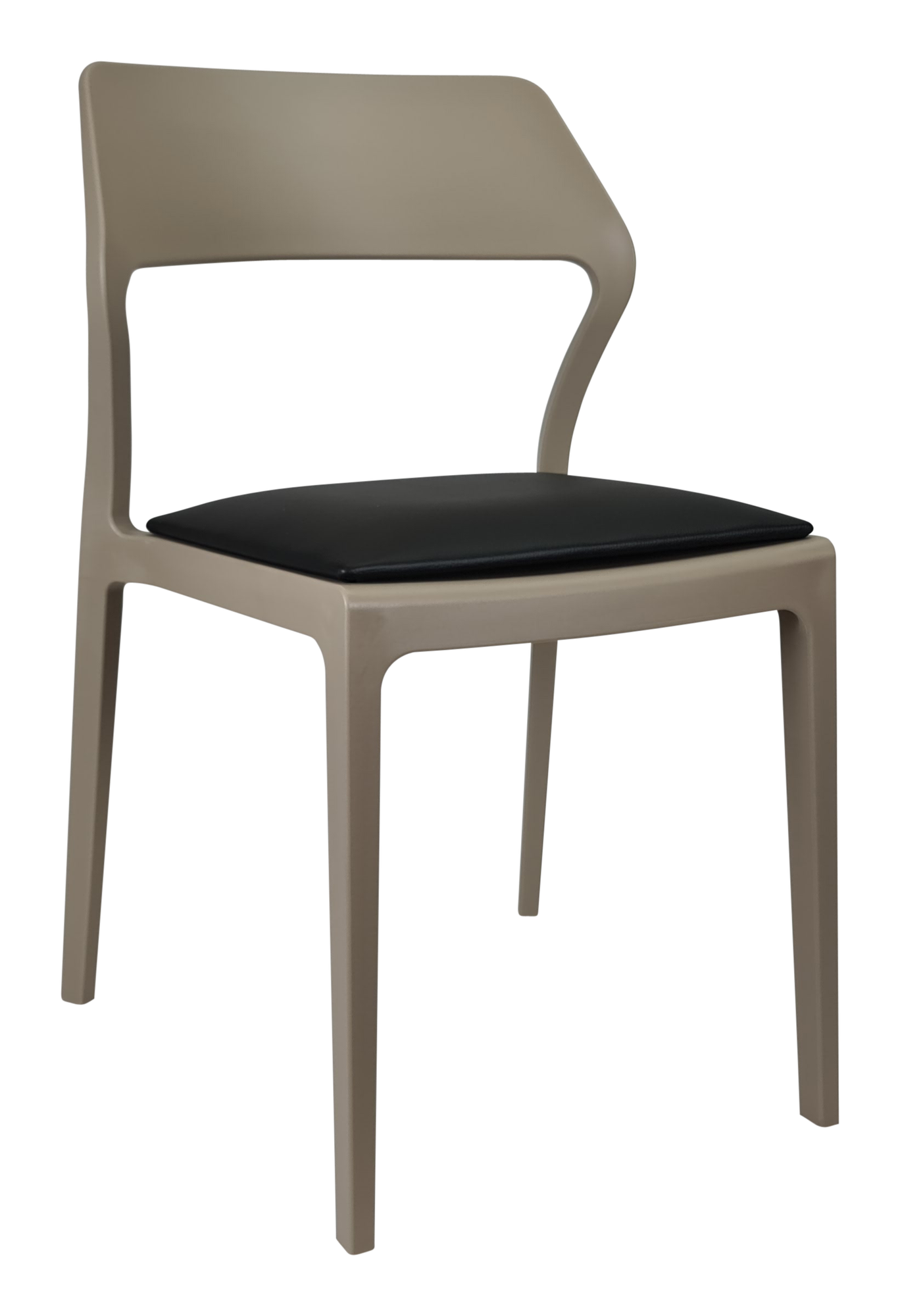 Siesta Snow Chair - Taupe with Black Vinyl Cushion