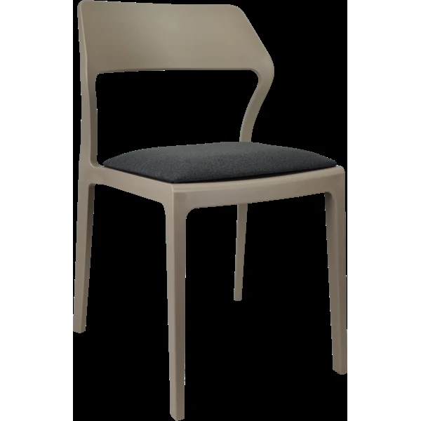 Siesta Snow Chair - Taupe with Anthracite Fabric Cushion