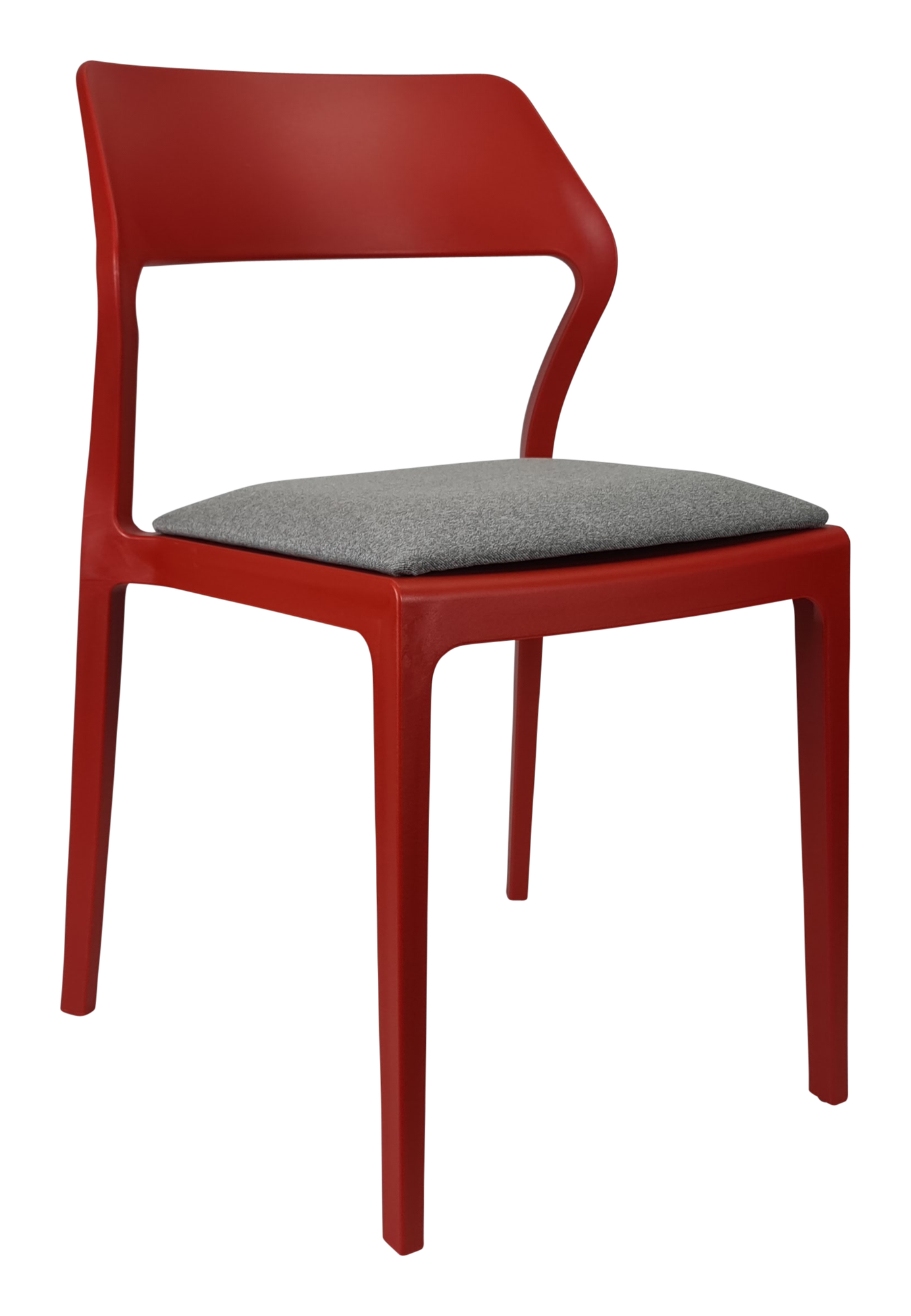 Siesta Snow Chair - Red with Taupe Fabric Cushion