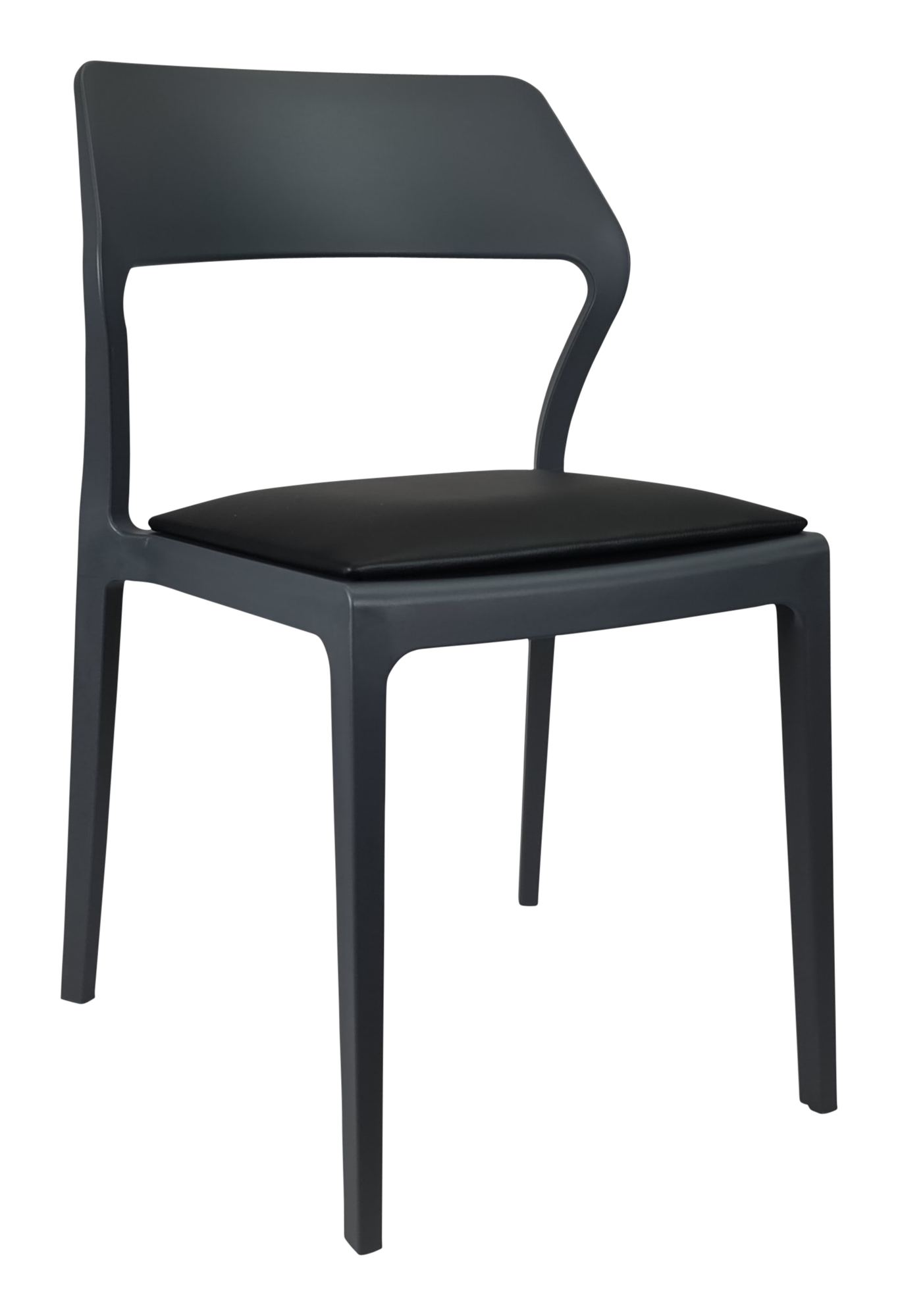 Siesta Snow Chair - Anthracite with Black Vinyl Cushion