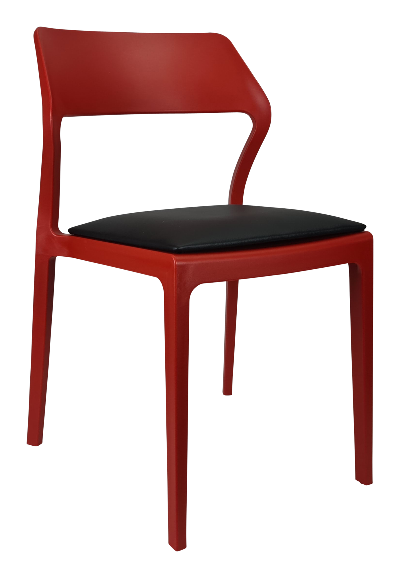 Siesta Snow Chair - Red with Black Vinyl Cushion