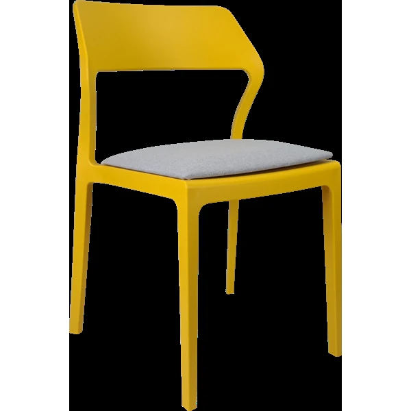 Siesta Snow Chair - Mango with Light Grey Fabric Cushion