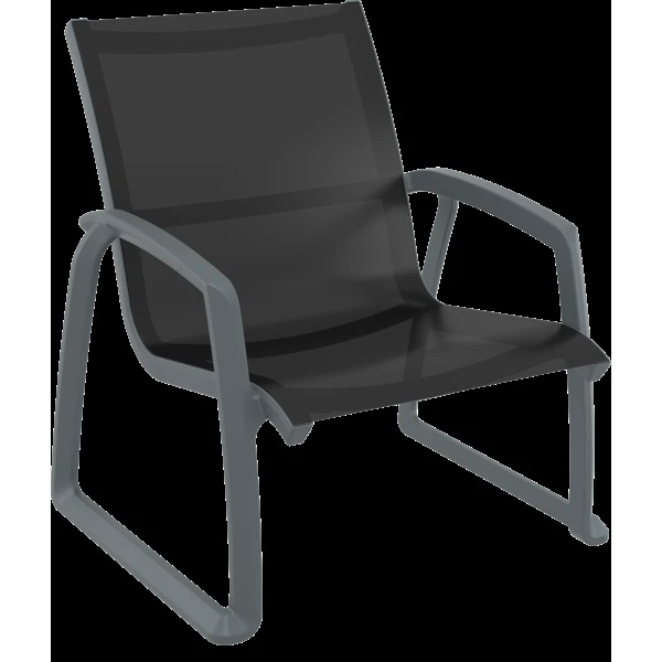 Siesta Pacific Lounge Arm Chair - Anthracite/Black