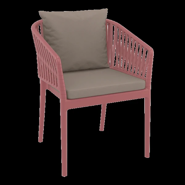 Siesta Portofino Armchair - Marsala with Light Brown Cushions