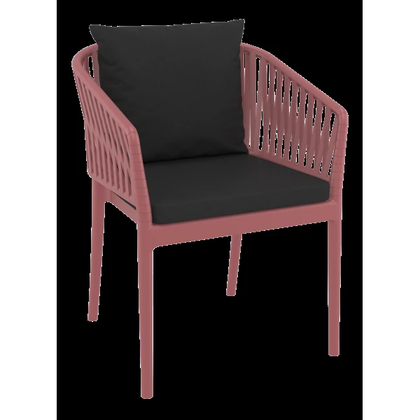Siesta Portofino Armchair - Marsala with Black Cushions