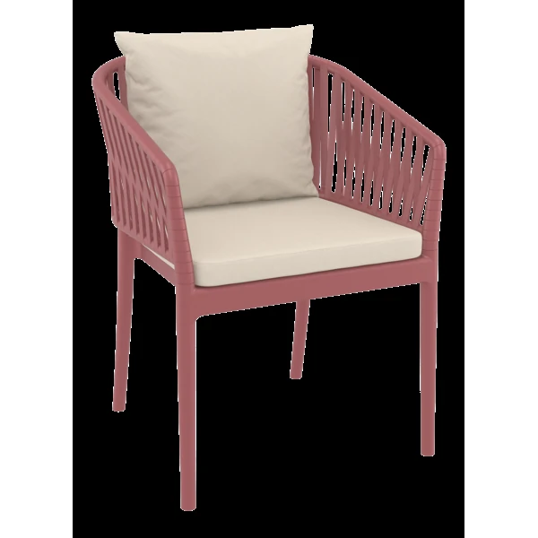 Siesta Portofino Armchair - Marsala with Beige Cushions