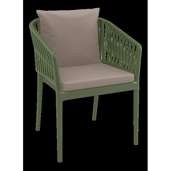 Siesta Portofino Armchair - Olive Green with Light Brown Cushions