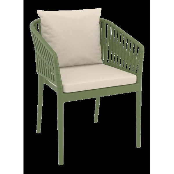 Siesta Portofino Armchair - Olive Green with Beige Cushions