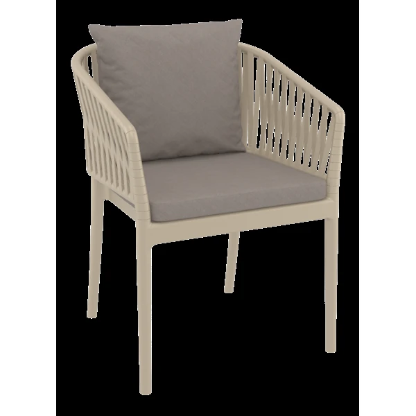 Siesta Portofino Armchair - Taupe with Light Brown Cushions