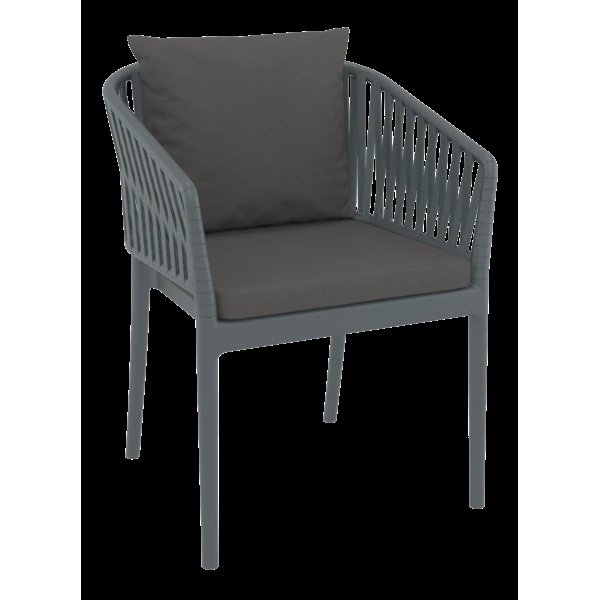 Siesta Portofino Armchair - Dark Grey with Dark Grey Cushions