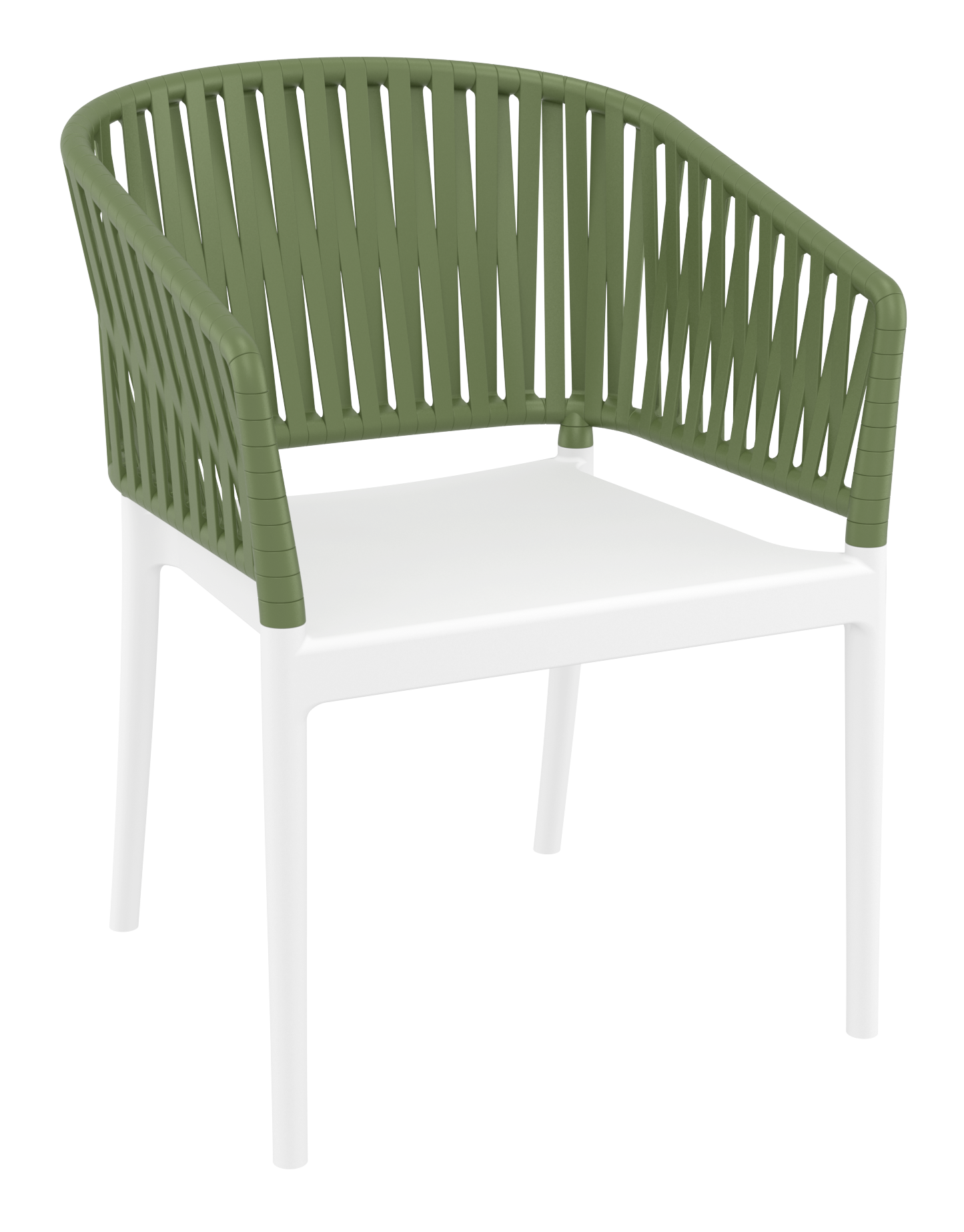 Siesta Portofino Armchair - White/Olive Green