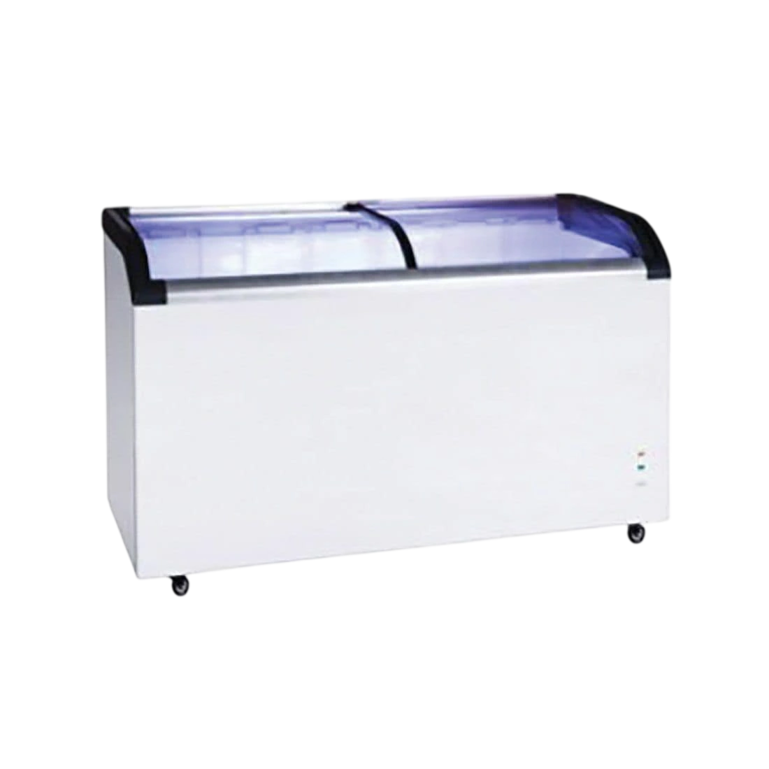 2NDs: Thermaster two glass sliding lids chest freezer with castors - ST445-NSW2169