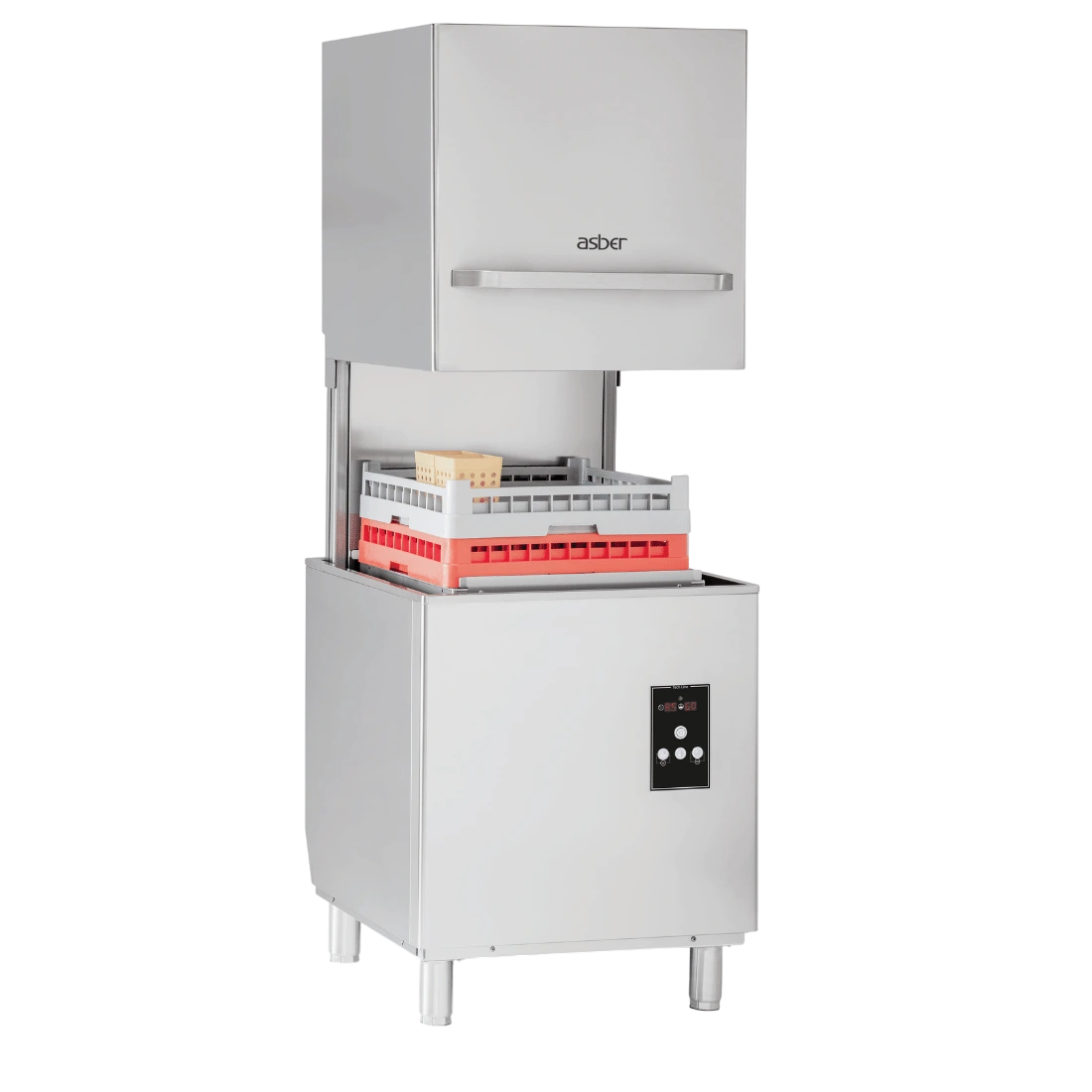 Ex-Showroom: Asber Tech Line Pass-through Hood Type Dishwasher - GE-H500DD-NSW2185
