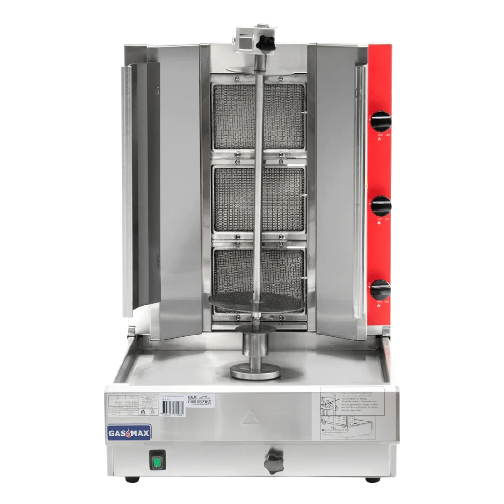 Ex-Showroom: GasMax Semi-automatic 3 Burner NG Kebab Machine - KB-3-VIC1041