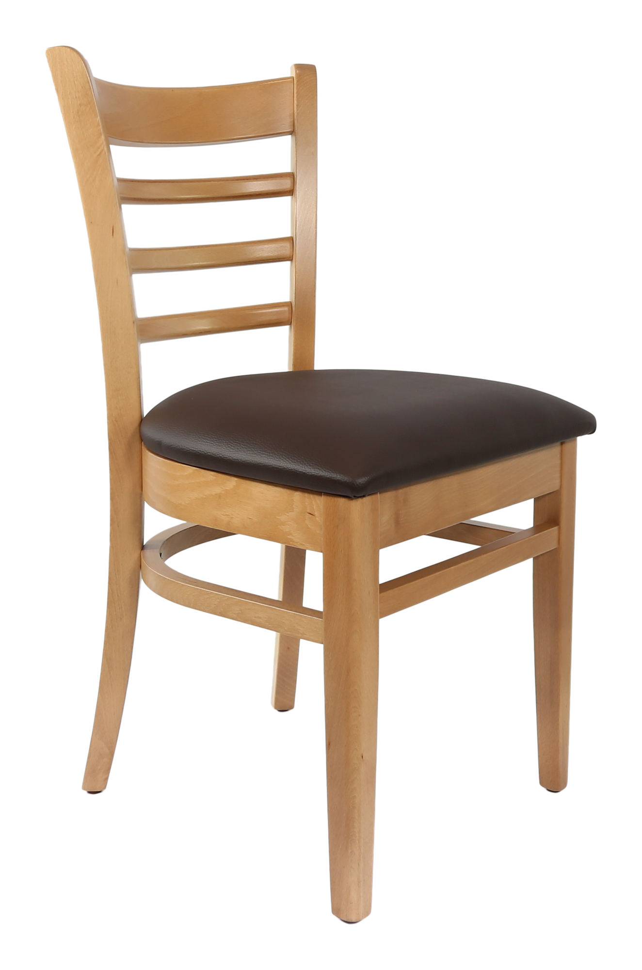 Durafurn Florence Chair - Natural - Chocolate Vinyl Seat