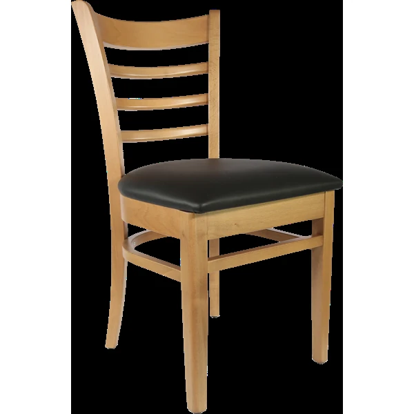 Durafurn Florence Chair - Natural - Black Vinyl Seat