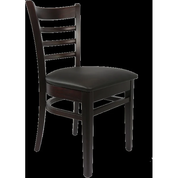 Durafurn Florence Chair - Chocolate - Black Vinyl Seat
